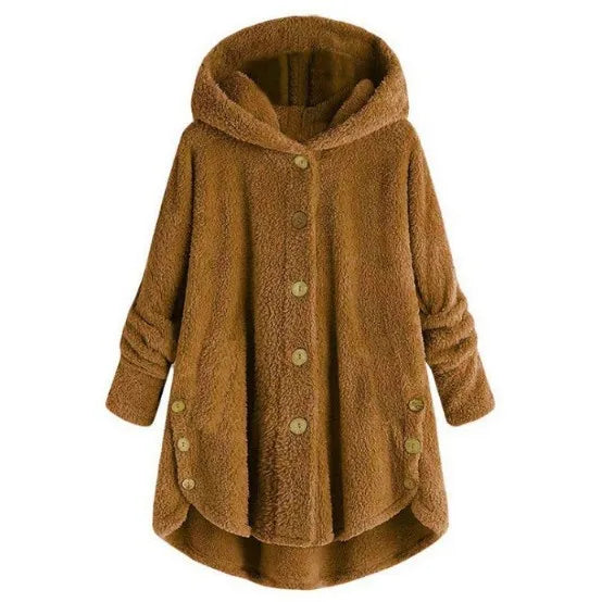 Women Warm Coat Wool Jacket Hooded Jacket New Women's Coats Solid Color Jacket