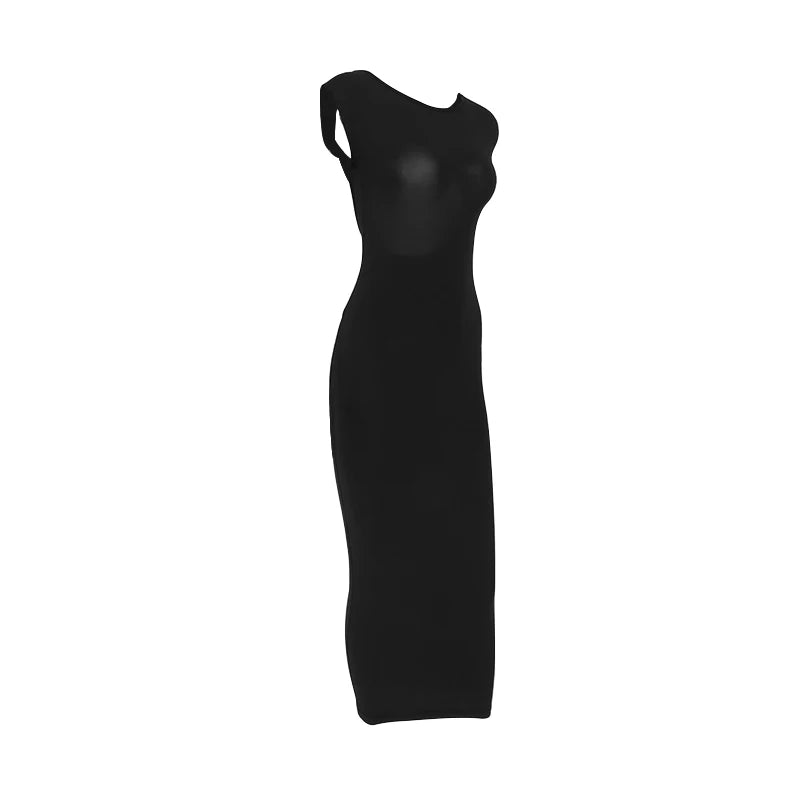 Sexy Women Maxi Dresses Summer New Backless Solid Fashion Short Sleeve Streetwear Dress Casual Slim Female Elegant Knit Dresses