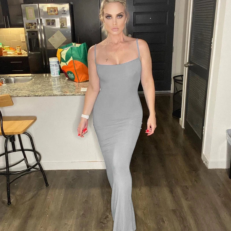 Women Backless Sexy Maxi Dress