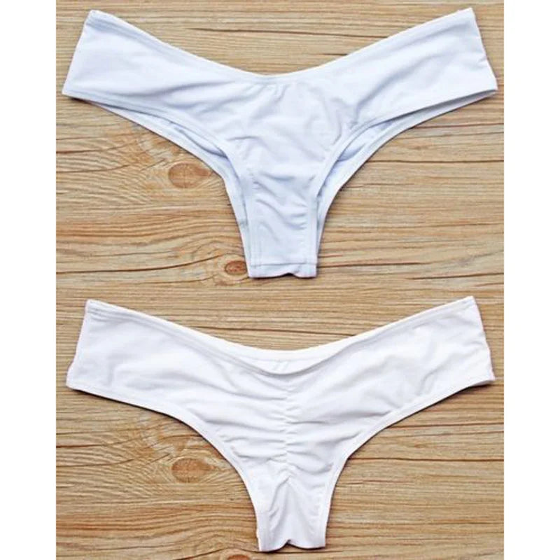 Bikinis Sexy Women Bikini Brazilian Cheeky Bottom Thong V Swimwear