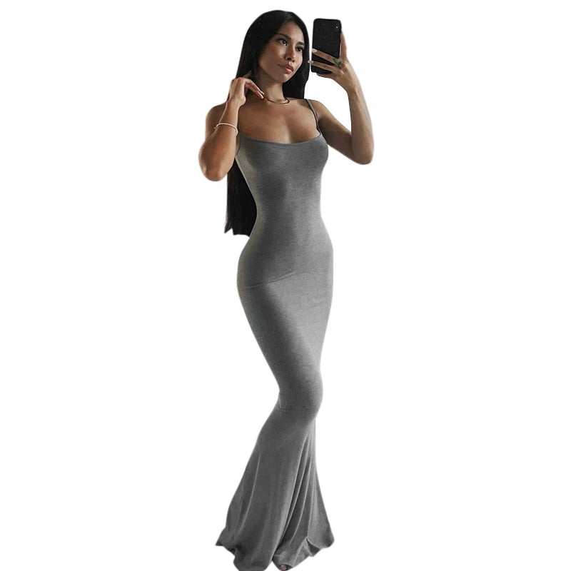Women Backless Sexy Maxi Dress