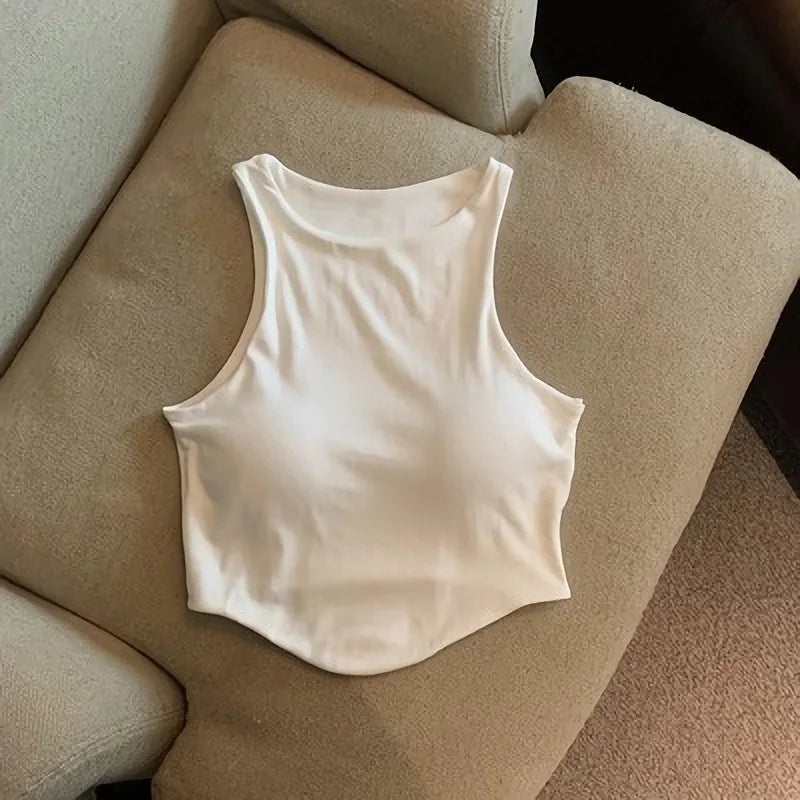 Summer Women Top with Cups Comfortable Top