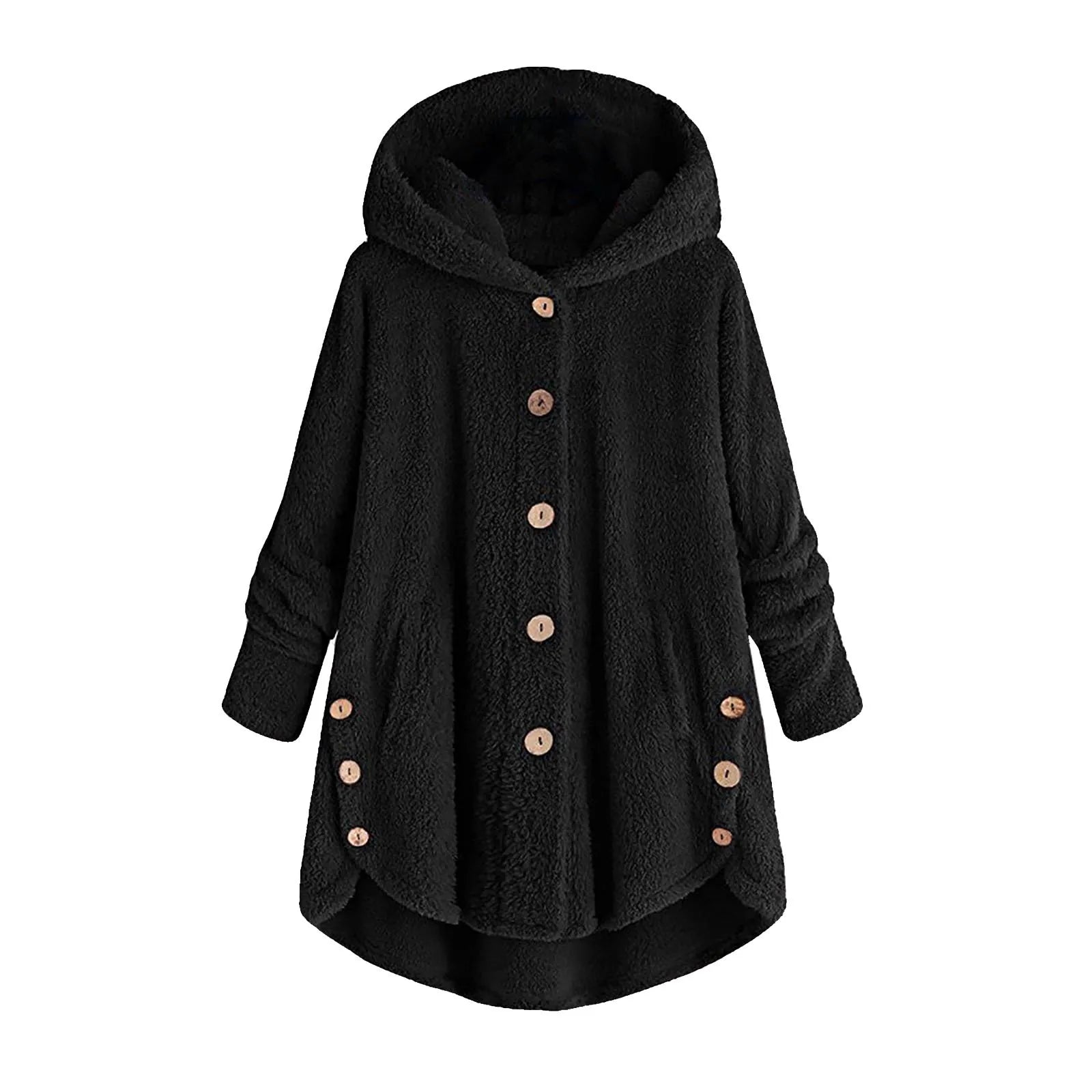 Women Warm Coat Wool Jacket Hooded Jacket New Women's Coats Solid Color Jacket