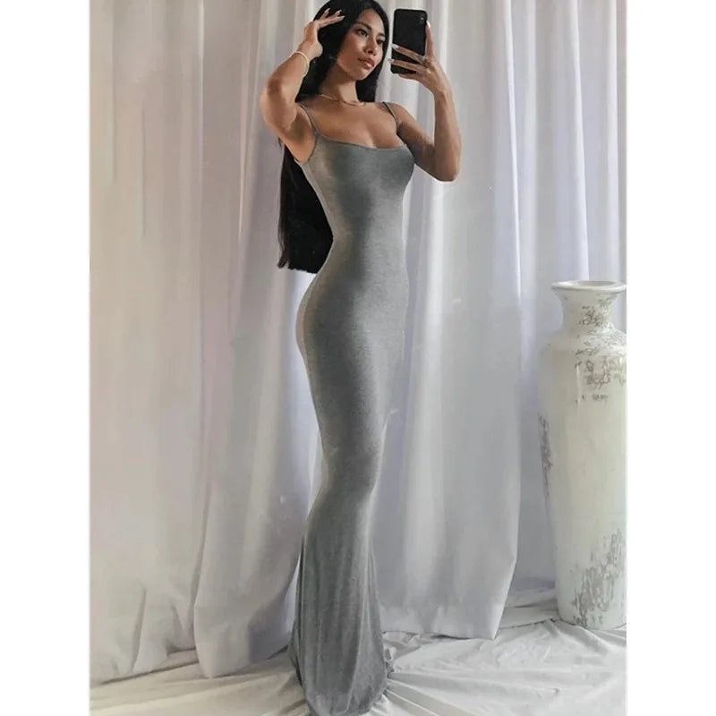 Women Backless Sexy Maxi Dress