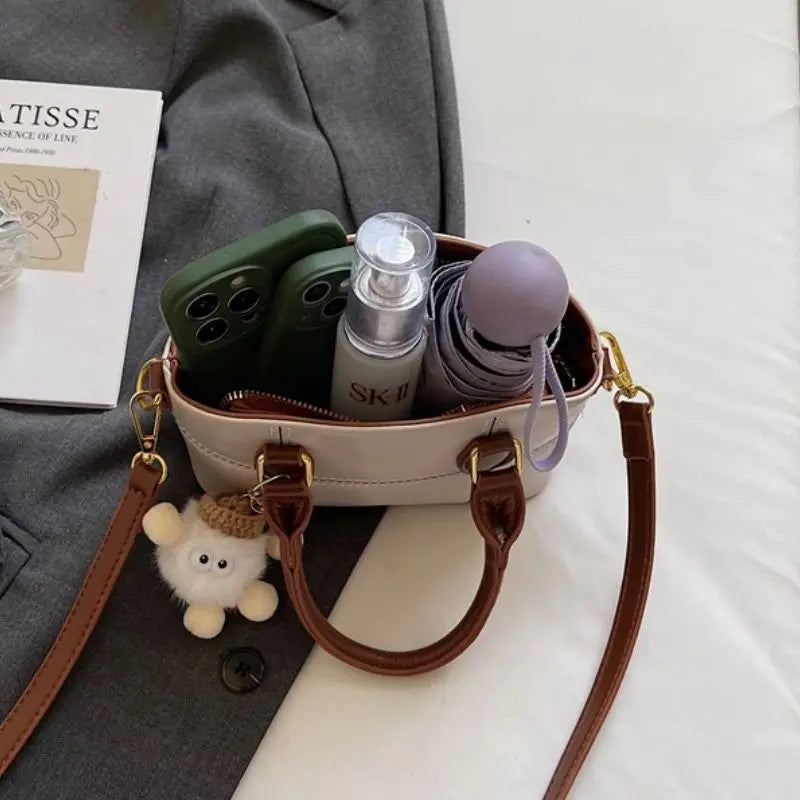 Women's Bucket Bag Crossbody Purse, Fashion Soft Cylinder Shoulder Bag with Adjustable Strap & Zip Top, Multi-Purpose