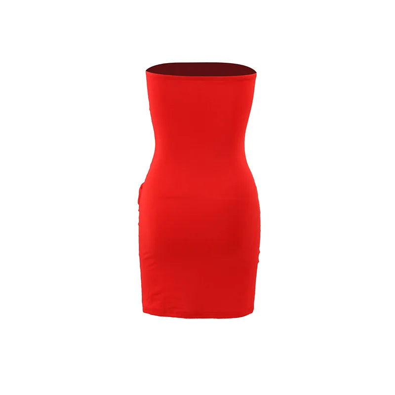 Sexy Slim-Fit Wrap Dress Summer European American Style Side Slit 3D