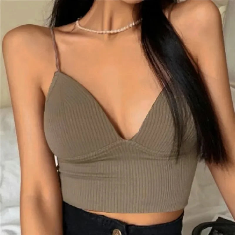 Women Tops Sexy Solid Crop Top Women