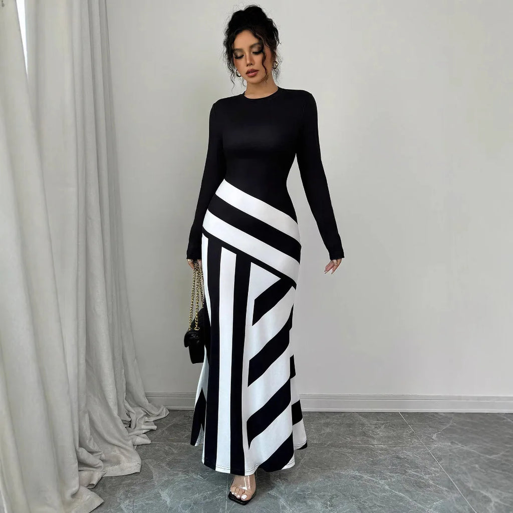 Sexy Women's Maxi Dresses New Autumn Streetwear Fashion