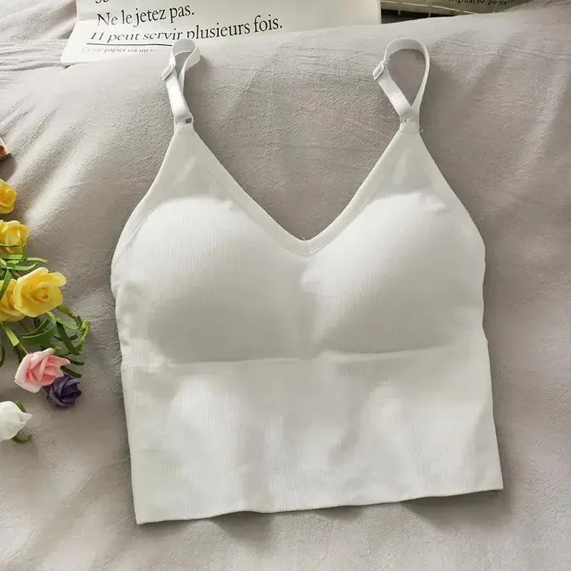 Women Tops Sexy Tank Top Women Built in Bra Solid Color Fashion