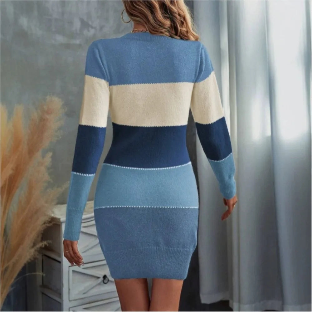 Woman Roupas Feminina Casual Simple Style Solid Color Splicing Winter Clothes