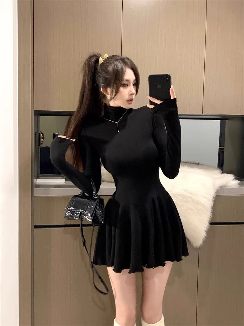 Autumn and Winter Fashion New Women's Elegant and Sexy Hot Girl Inner Dress Fashion