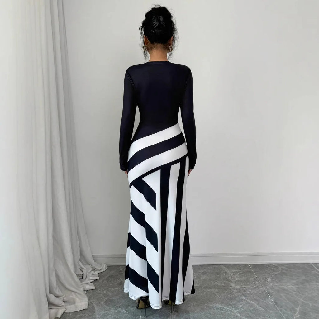 Sexy Women's Maxi Dresses New Autumn Streetwear Fashion