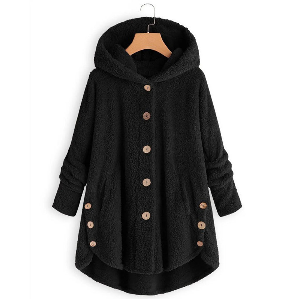 Women Warm Coat Wool Jacket Hooded Jacket New Women's Coats Solid Color Jacket