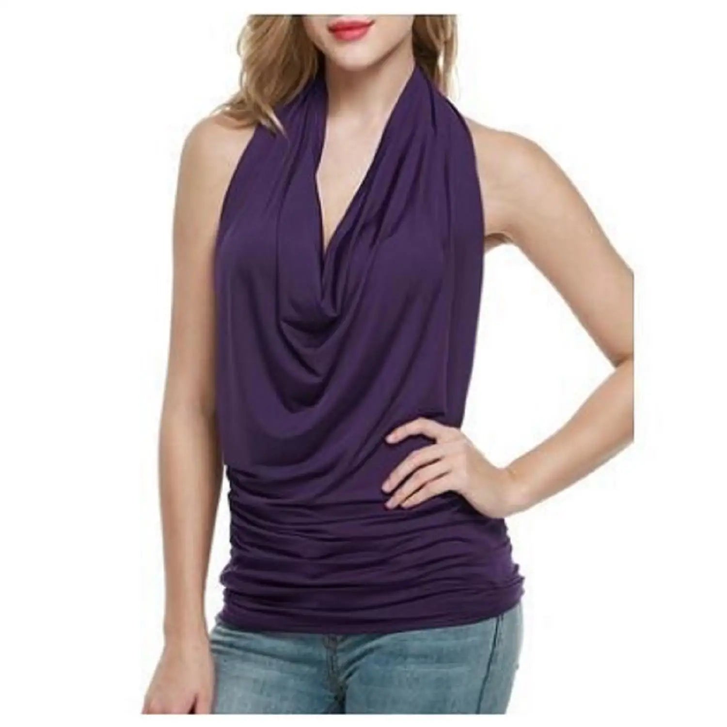 Top Women Drape V Neck Sexy  Pink Corset Tee Shirt Femme Tops Woman