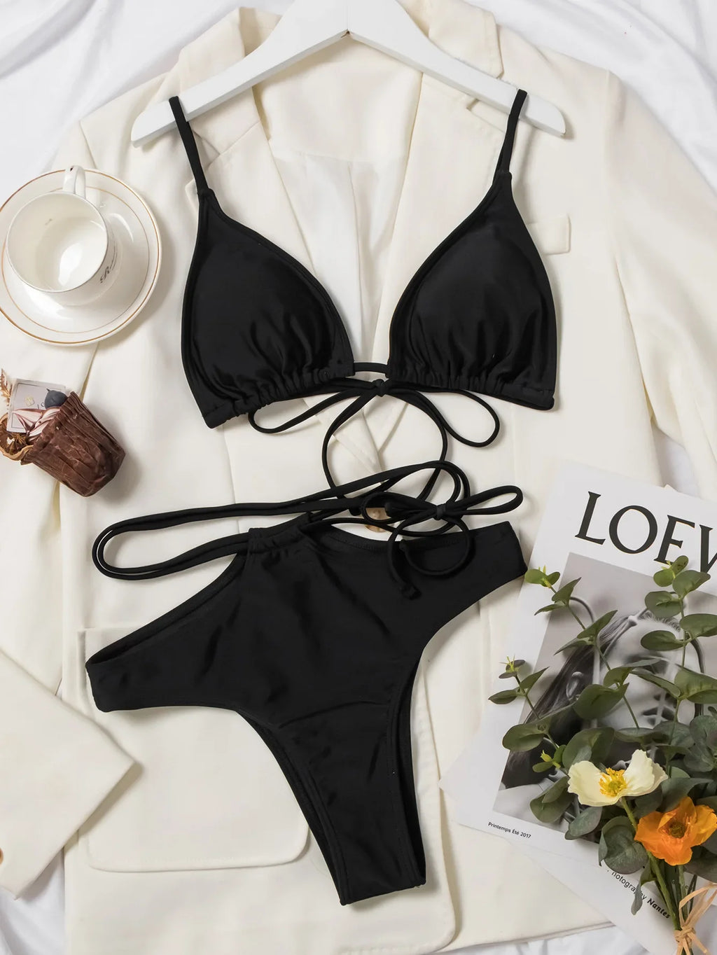 Women Sexy Trikini Triangle Cup Brazilian Bikini