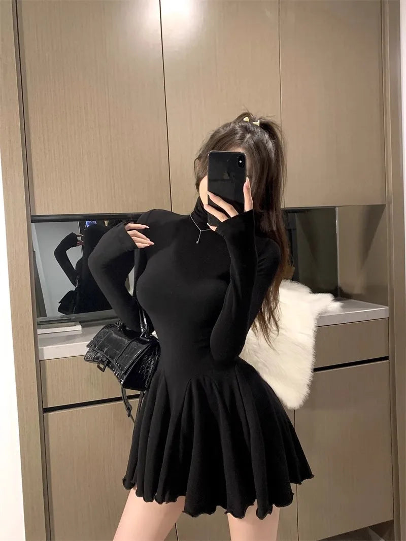Autumn and Winter Fashion New Women's Elegant and Sexy Hot Girl Inner Dress Fashion
