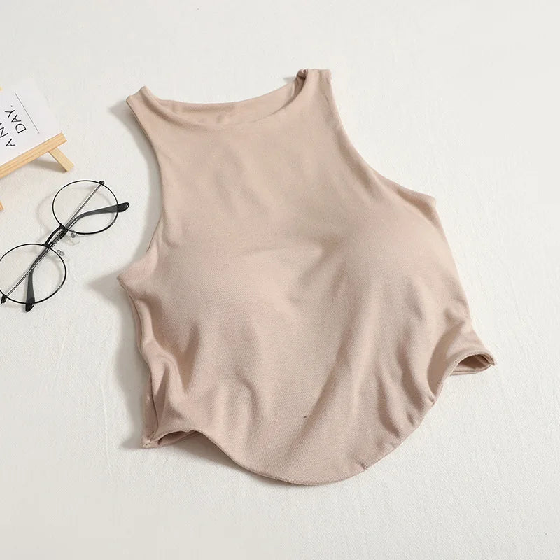 Summer Women Top with Cups Comfortable Top