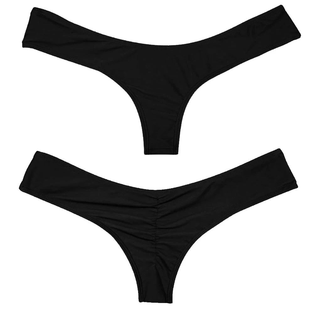 Bikinis Sexy Women Bikini Brazilian Cheeky Bottom Thong V Swimwear