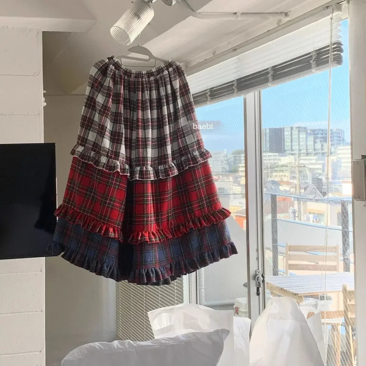 Winter Dresses Christmas Long Skirt Spliced Lace Contrast Colors Fashion