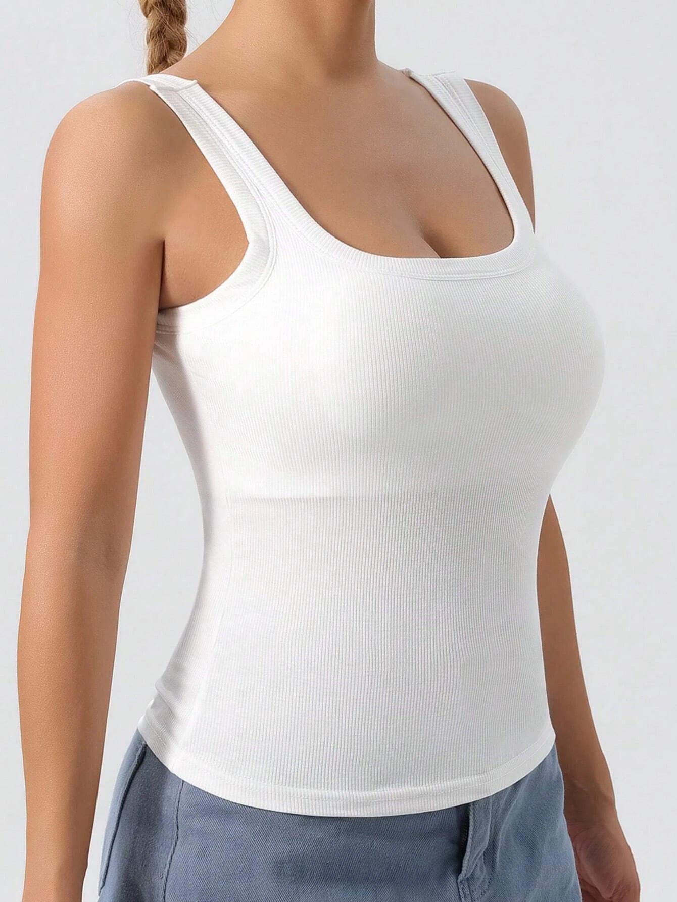 Women New Summer O-Neck Slim Sexy White Tanks Camis Women Tops