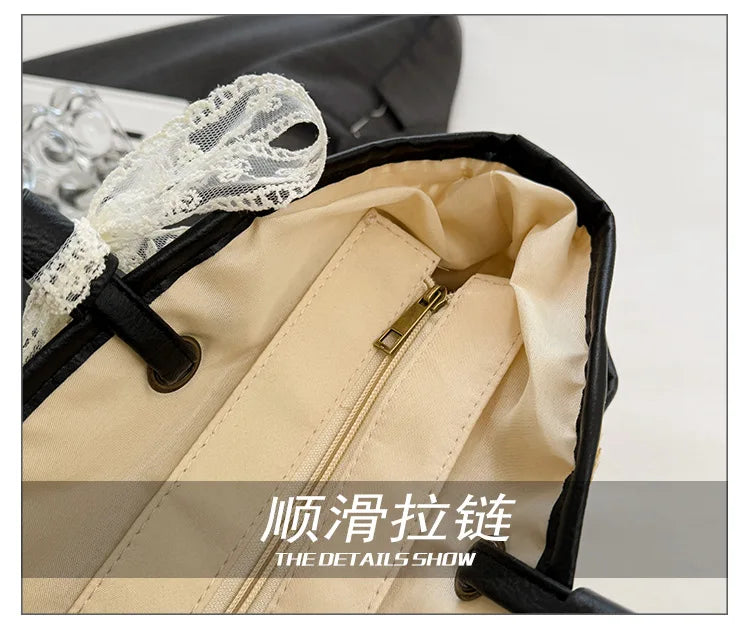2025 Spring Woven Bucket Bag for Women Minimalist Niche Shoulder Bag Spacious Straw Tote Casual Bohemian Handbag