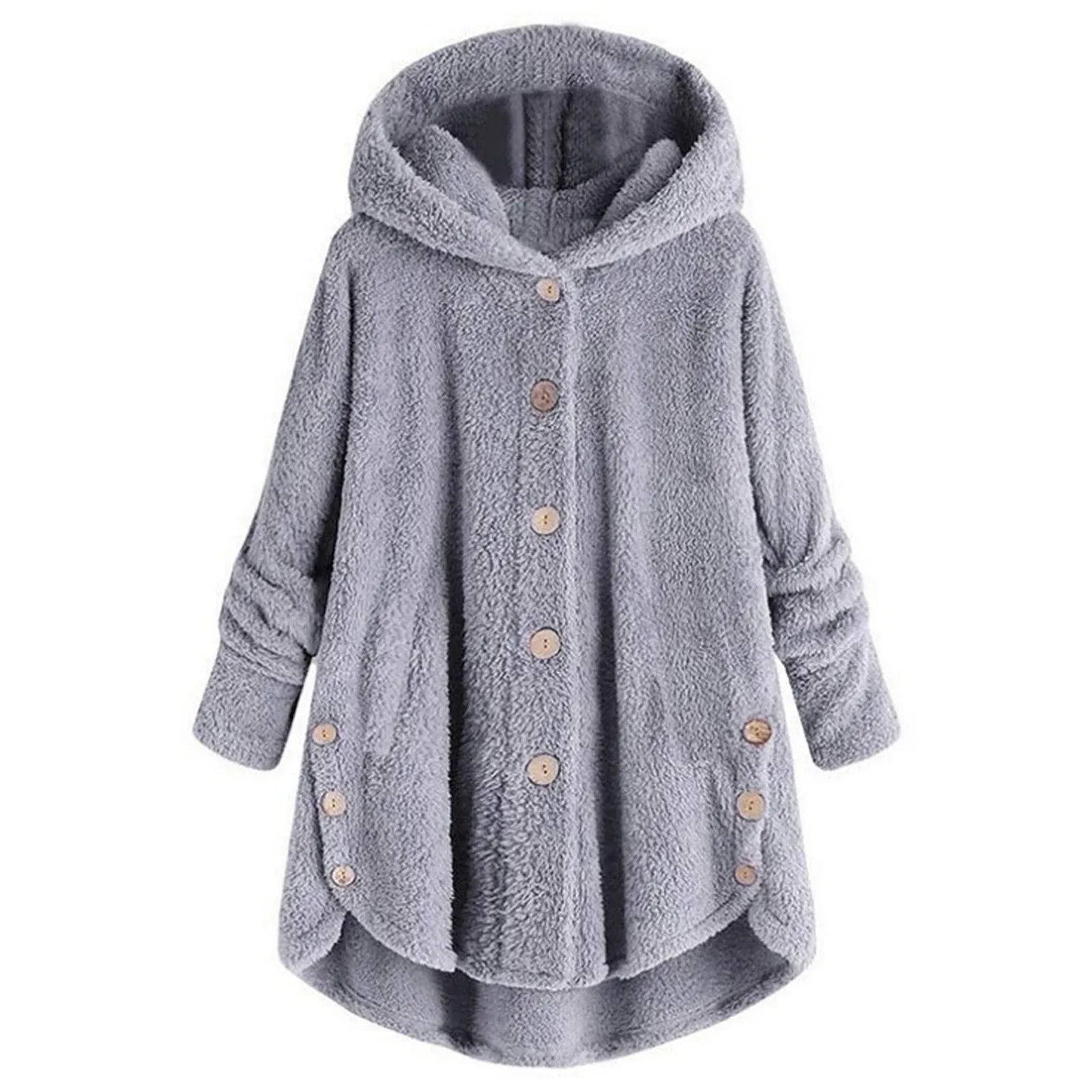 Women Warm Coat Wool Jacket Hooded Jacket New Women's Coats Solid Color Jacket