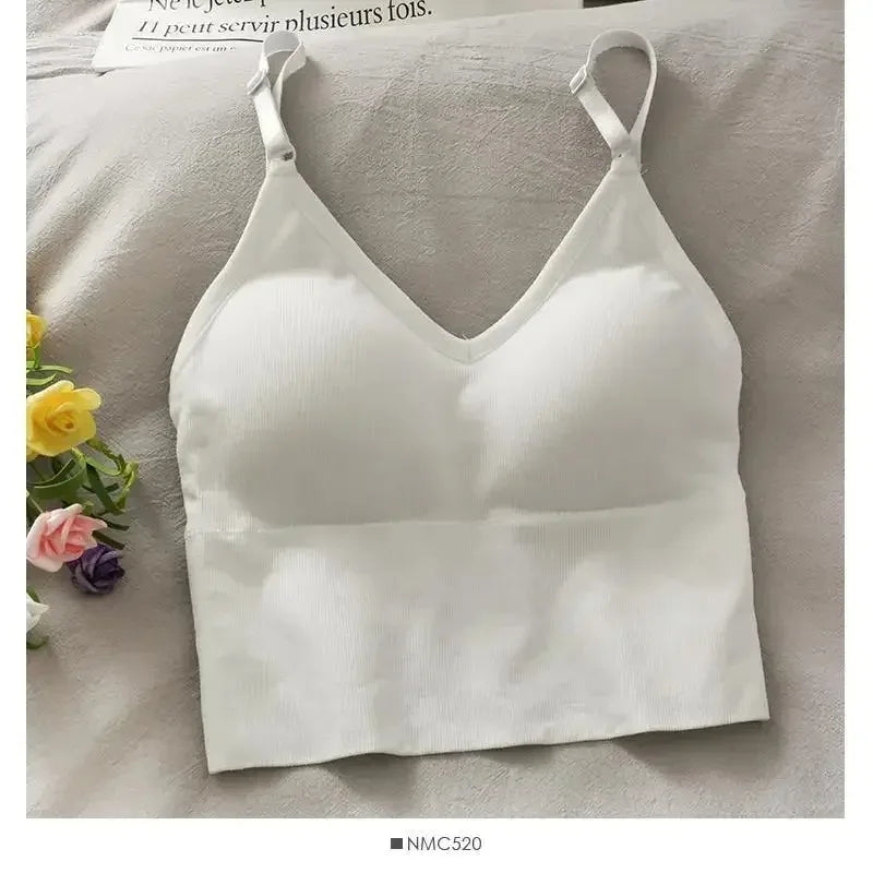 Women Tops Sexy Tank Top Women Built in Bra Solid Color Fashion