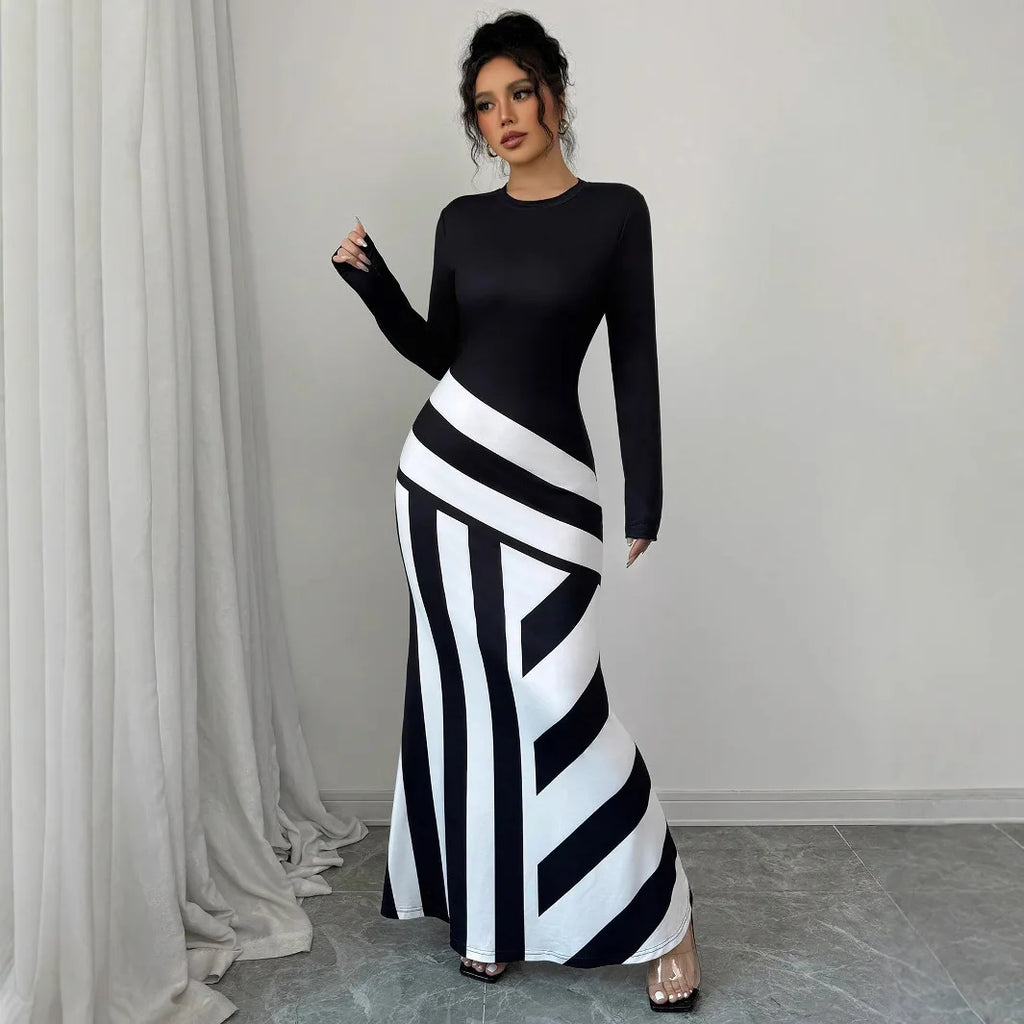 Sexy Women's Maxi Dresses New Autumn Streetwear Fashion