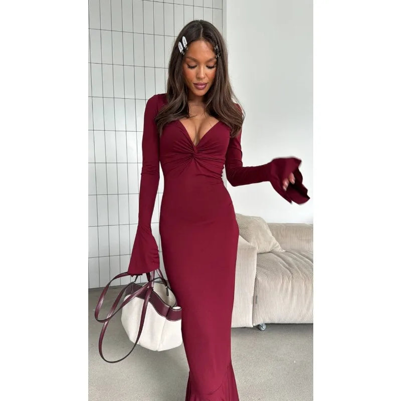 Autumn and Winter New Women's Long Dresses Fashion