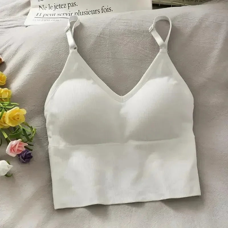 Women Tops Sexy Tank Top Women Built in Bra Solid Color Fashion