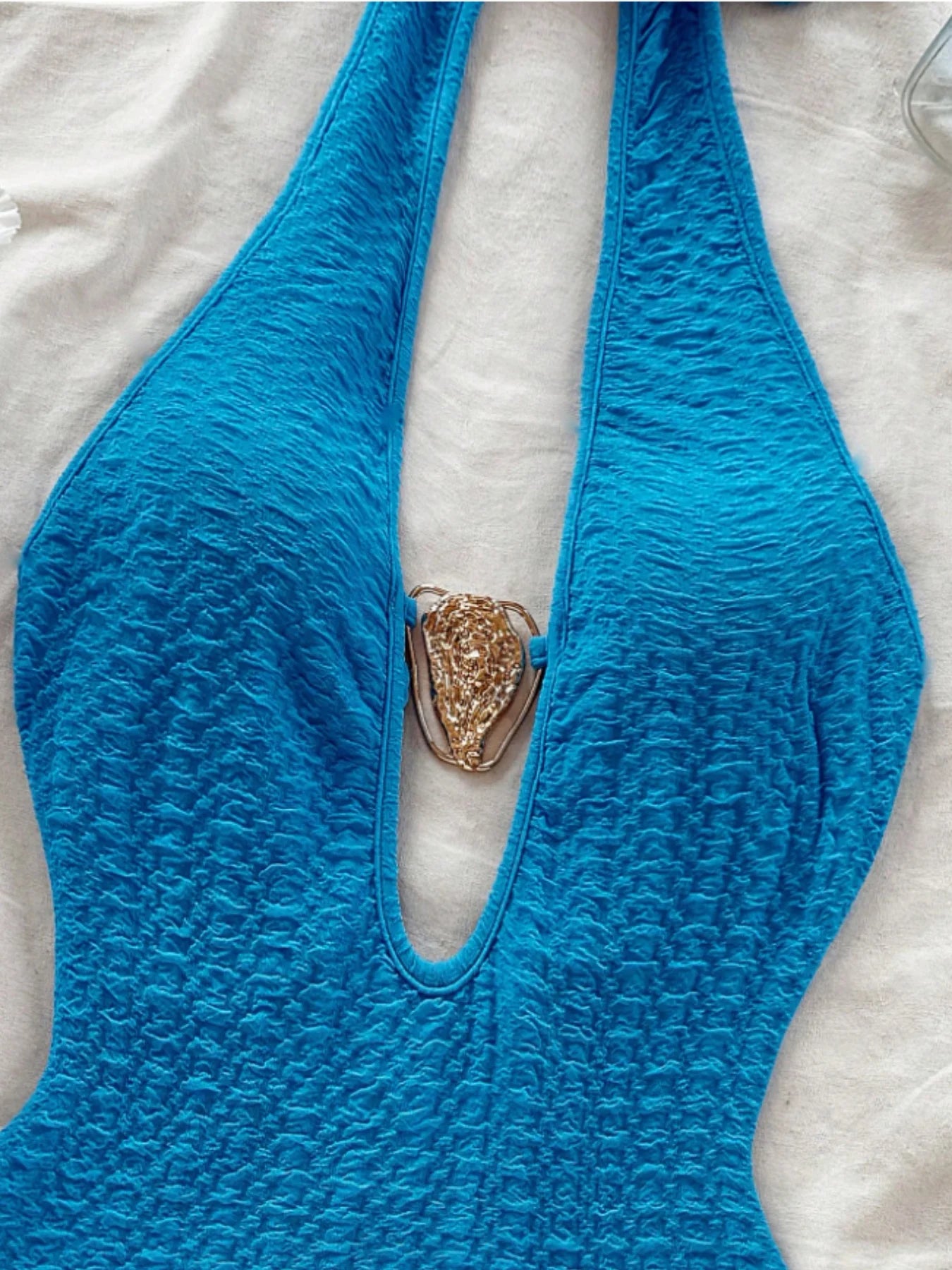 elegant chest decoration and double-layer fabric design Wrap Dress