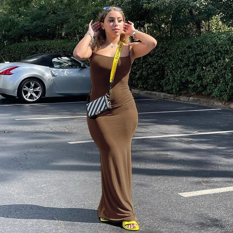 Women Backless Sexy Maxi Dress