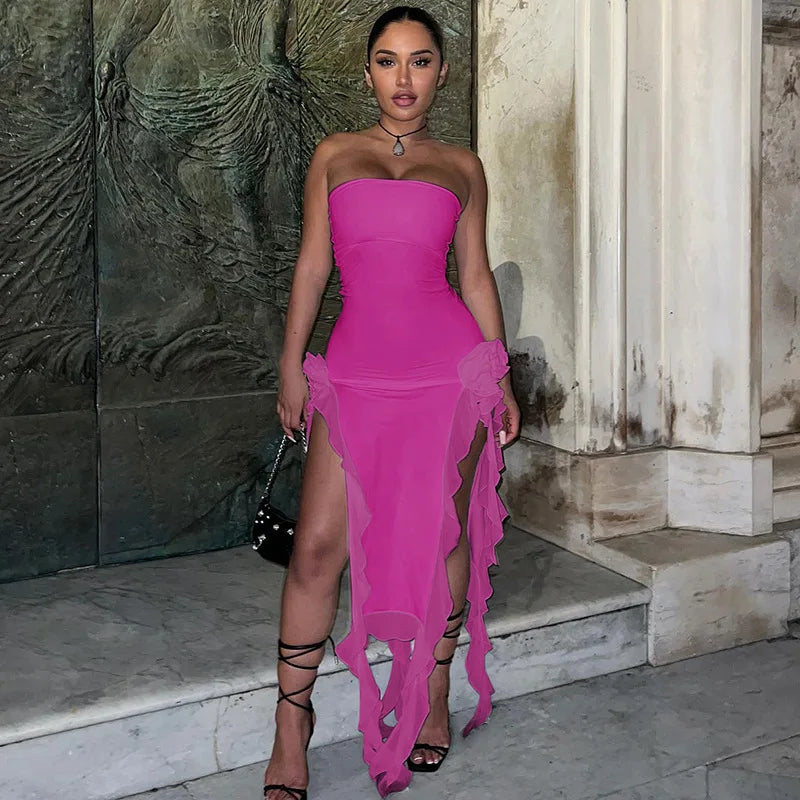 Y2K European and American Style Sexy Wrap Chest Dress for Women in Summer Wrap Dress