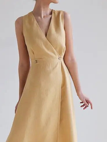 Women 100% Cotton Vintage Maxi Dress