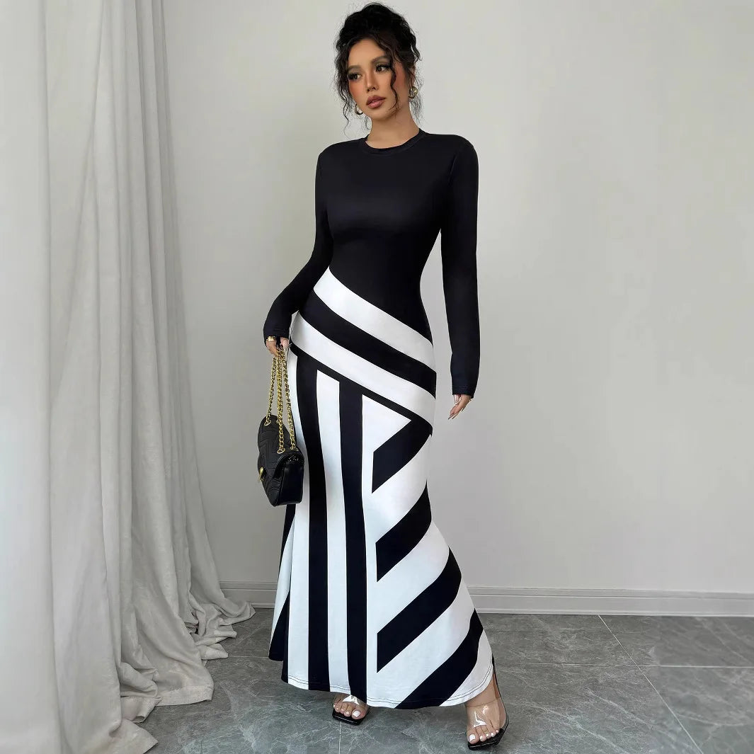 Sexy Women's Maxi Dresses New Autumn Streetwear Fashion