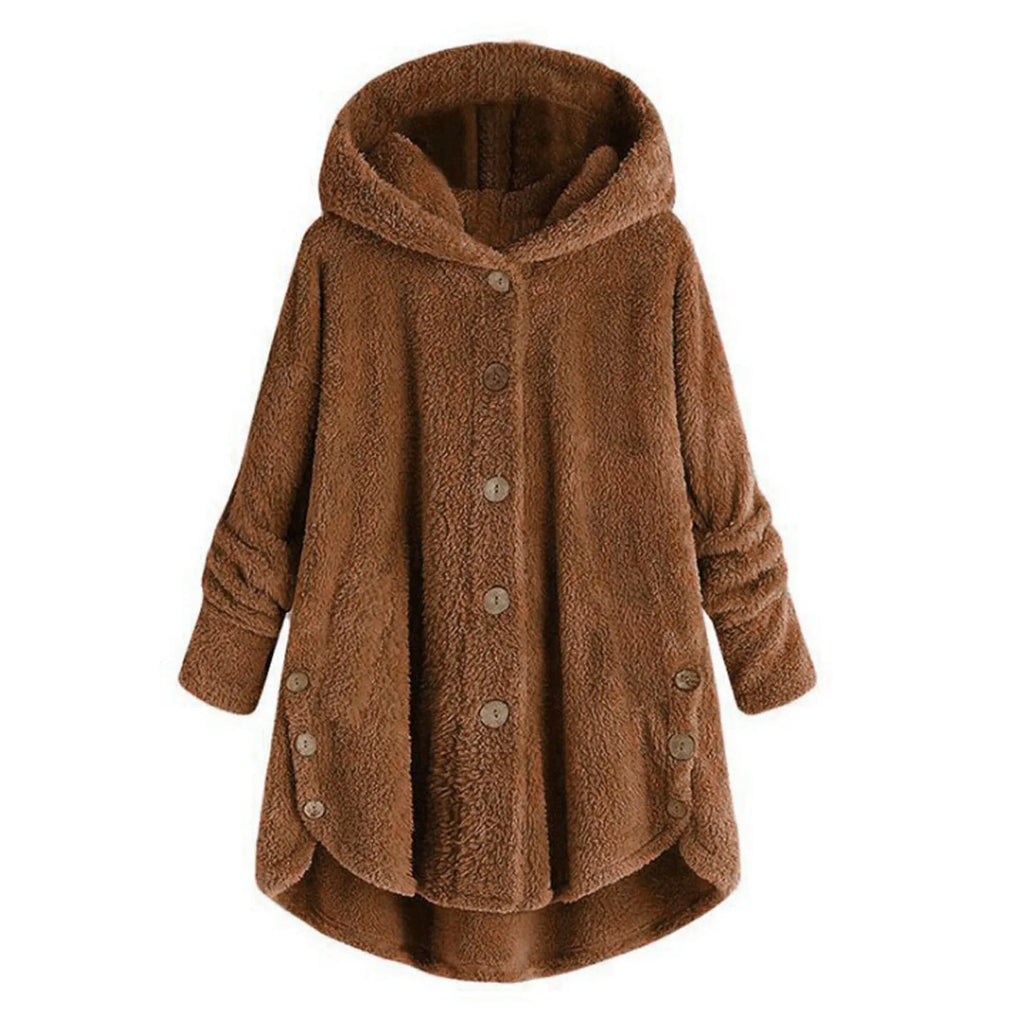Women Warm Coat Wool Jacket Hooded Jacket New Women's Coats Solid Color Jacket
