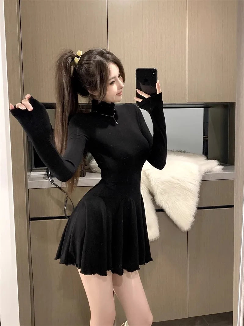 Autumn and Winter Fashion New Women's Elegant and Sexy Hot Girl Inner Dress Fashion