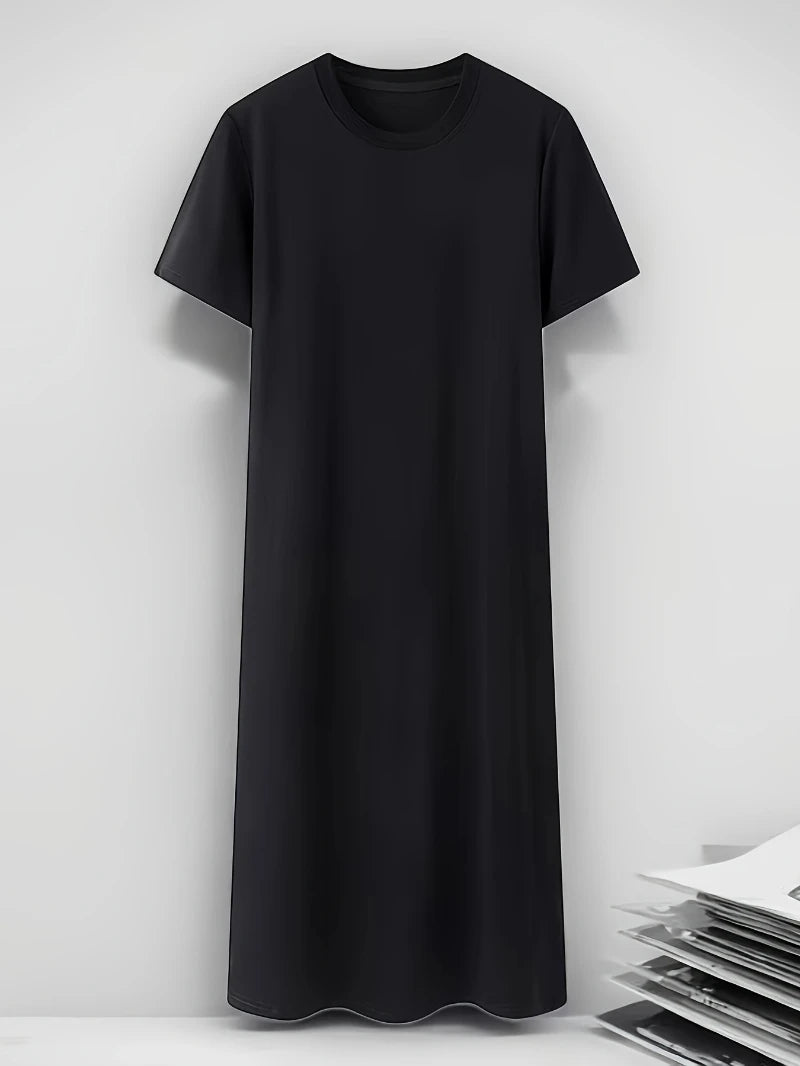 Summer Women's Casual Loose Short-sleeved Dress Fashion