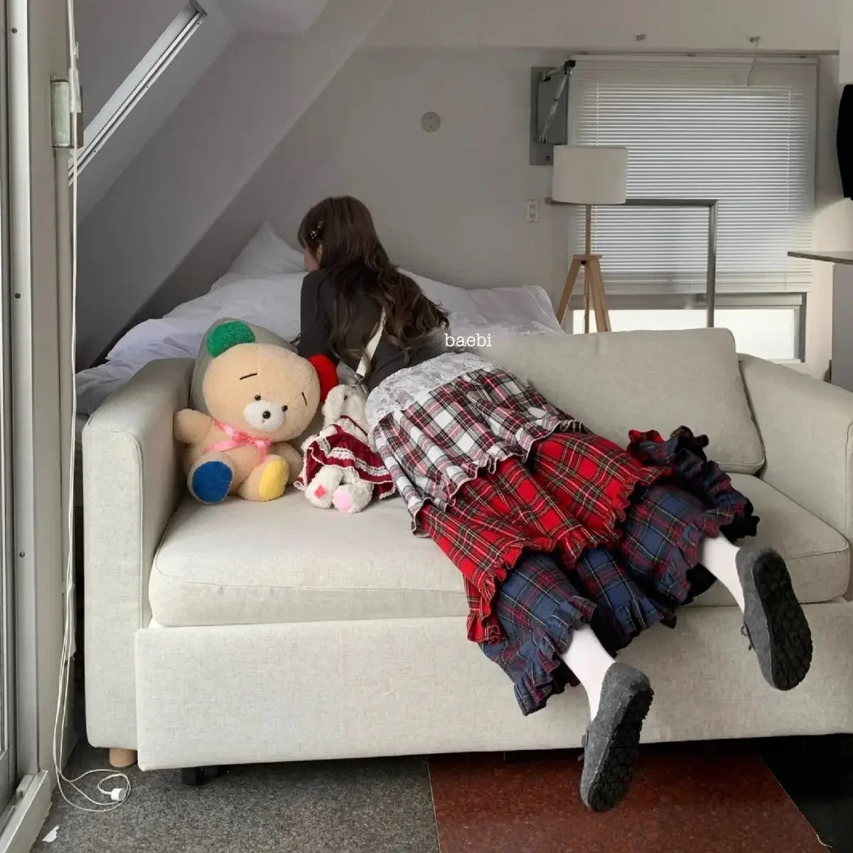 Winter Dresses Christmas Long Skirt Spliced Lace Contrast Colors Fashion