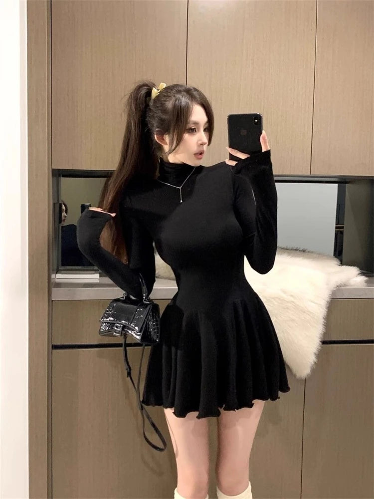 Autumn and Winter Fashion New Women's Elegant and Sexy Hot Girl Inner Dress Fashion