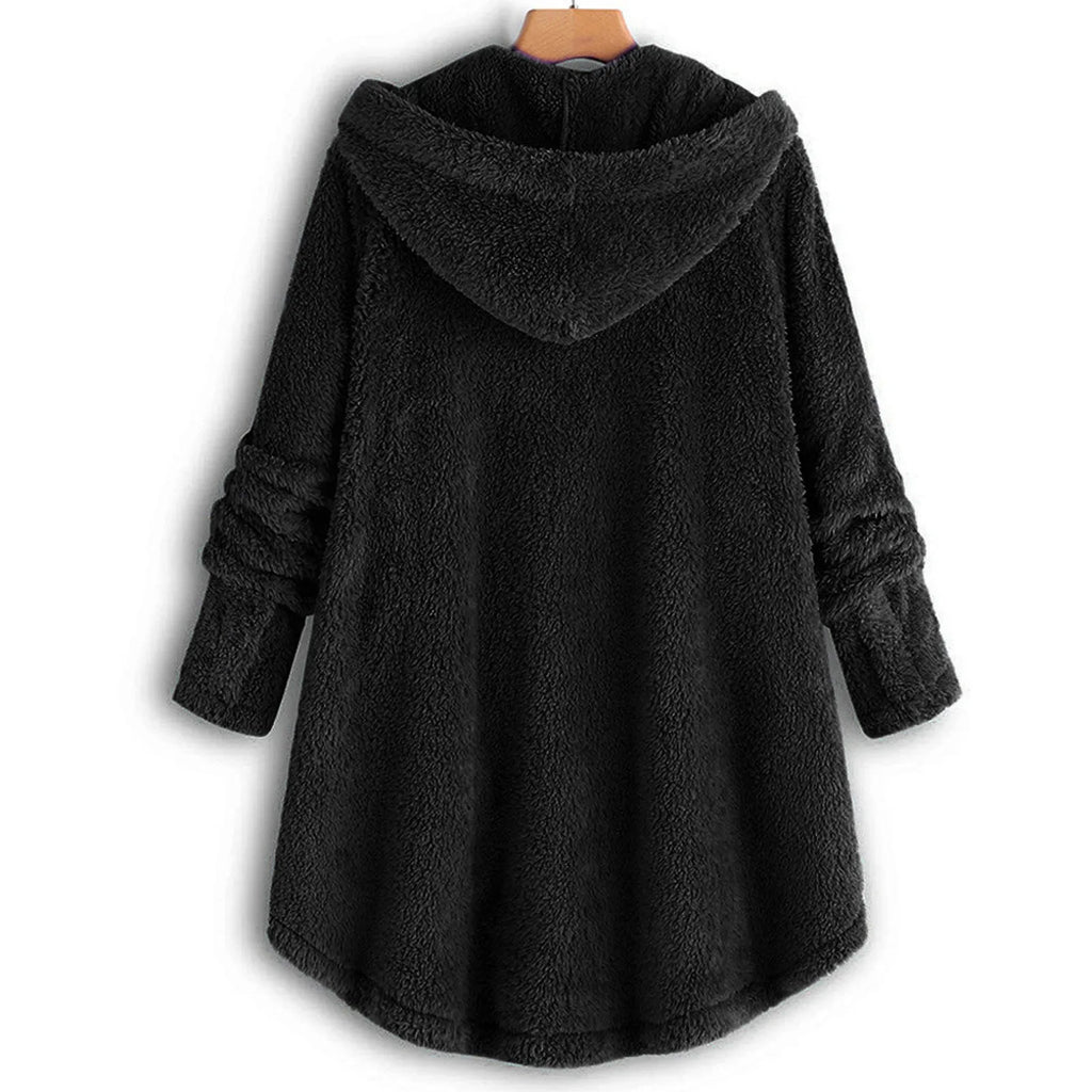 Women Warm Coat Wool Jacket Hooded Jacket New Women's Coats Solid Color Jacket