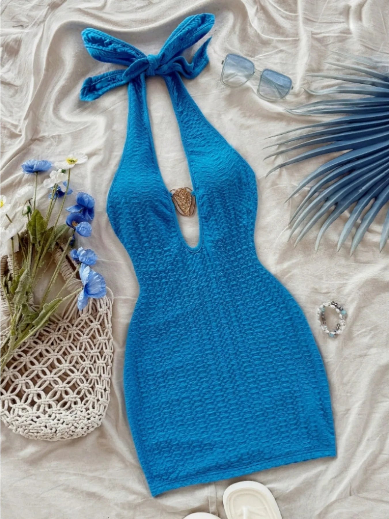 elegant chest decoration and double-layer fabric design Wrap Dress