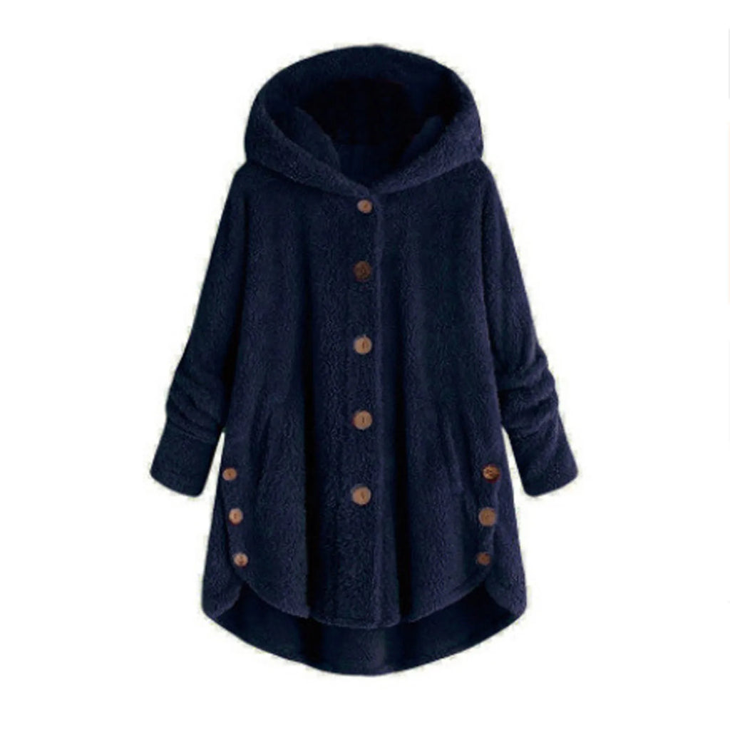 Women Warm Coat Wool Jacket Hooded Jacket New Women's Coats Solid Color Jacket