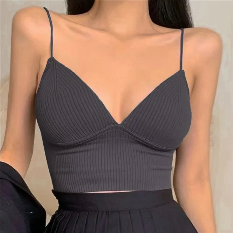 Women Tops Sexy Solid Crop Top Women