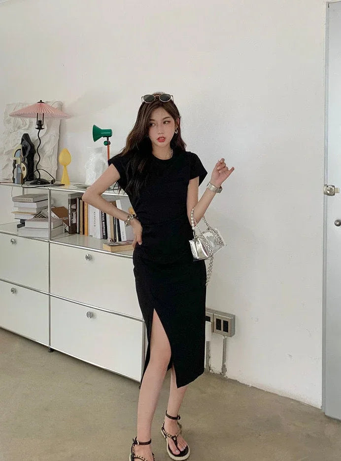 Midi X New in Chic and Elegant Pretty Cheap Casual  Outfits Harajuku Cotton