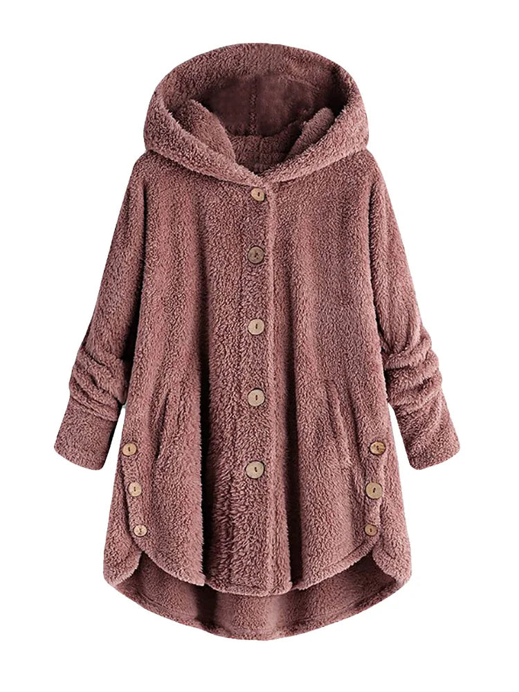 Women Warm Coat Wool Jacket Hooded Jacket New Women's Coats Solid Color Jacket