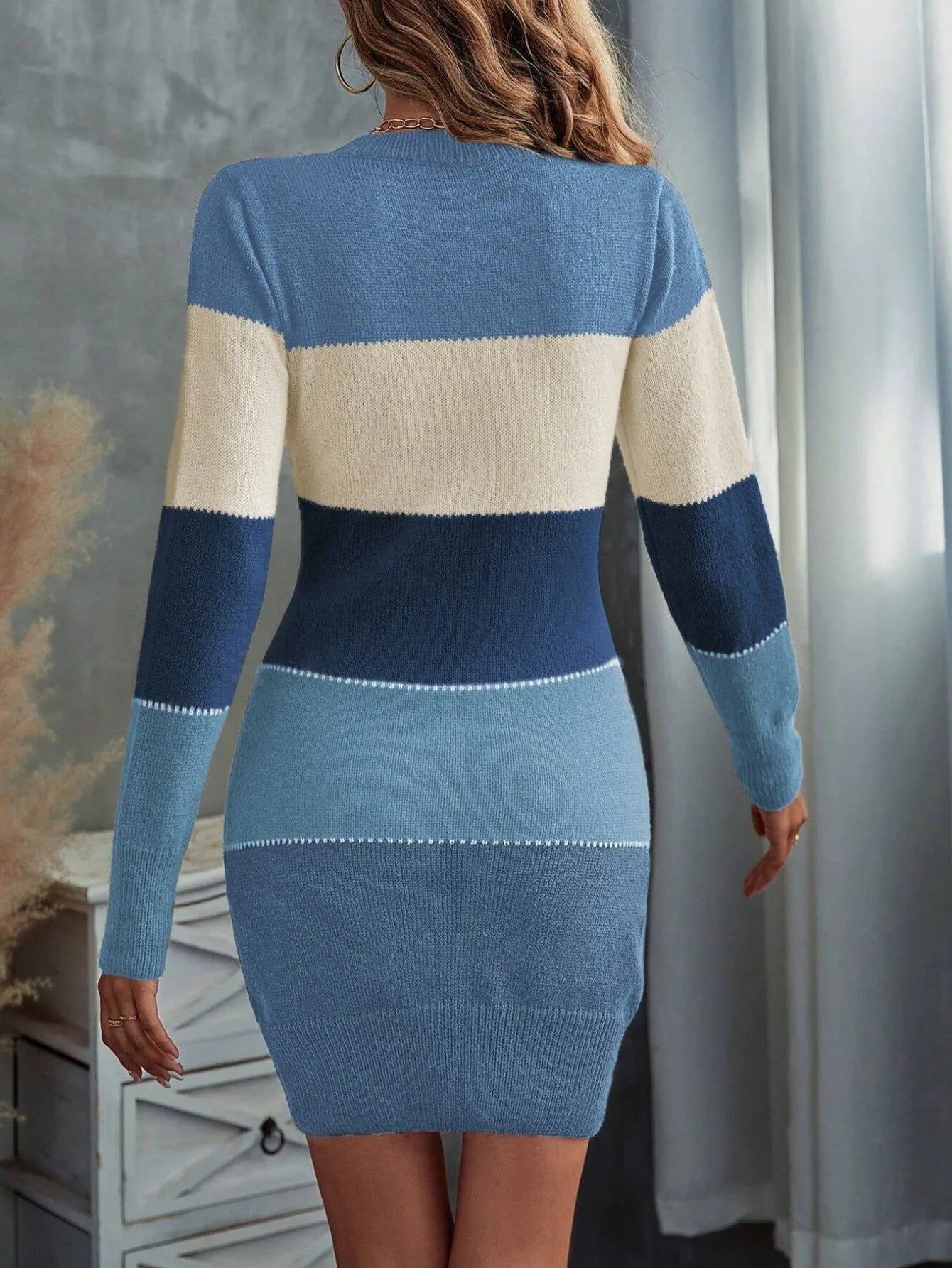 Woman Roupas Feminina Casual Simple Style Solid Color Splicing Winter Clothes