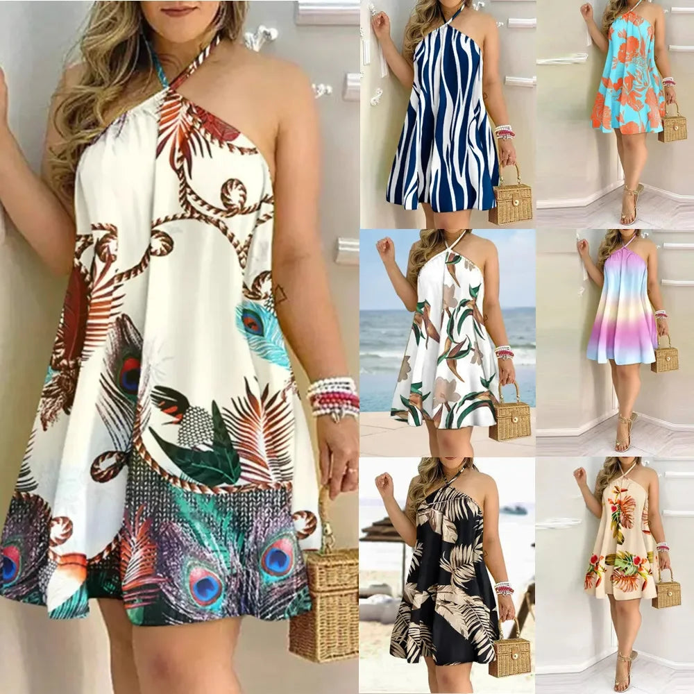 Dresses For Woman  Sexy Sleeveless Backless Short Mini Wrap