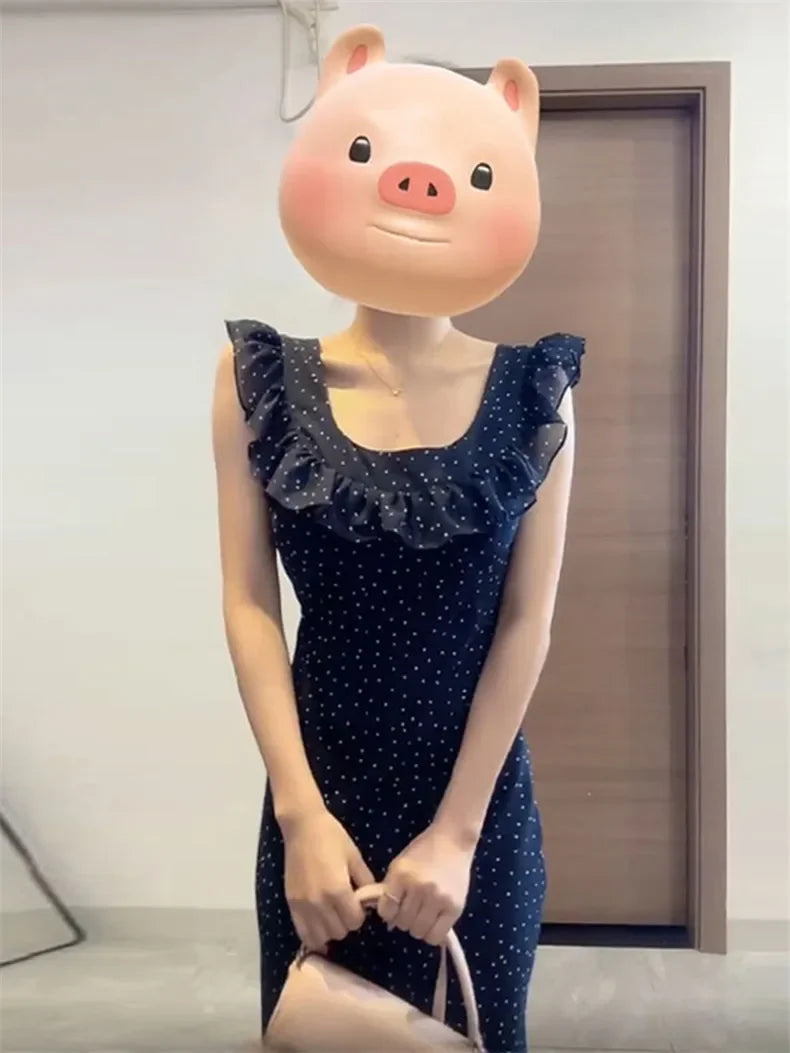 Casual Fashion Street Sleeveless Dresses Female Chicly Summer Fashion