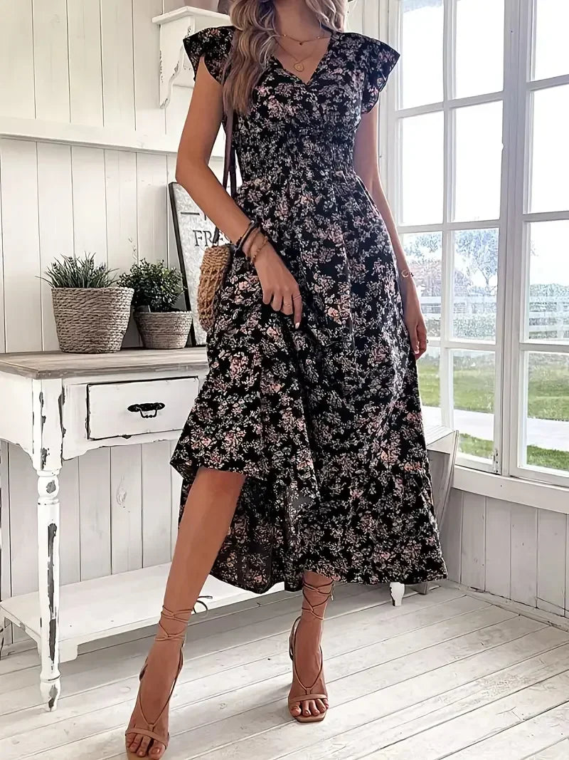 Plus Size Women's Trendy Floral Maxi Dress
